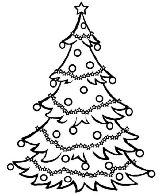 نقاشی درخت کریسمس واقعی