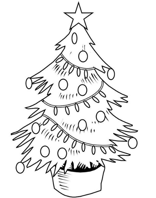 نقاشی درخت کریسمس واقعی