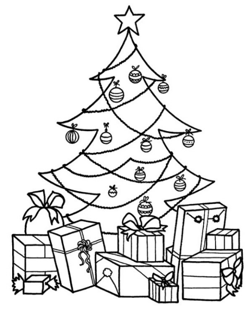 نقاشی درخت کریسمس واقعی