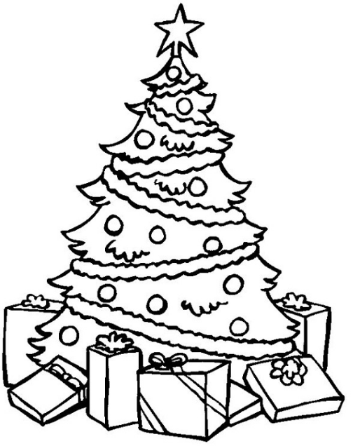 نقاشی درخت کریسمس واقعی