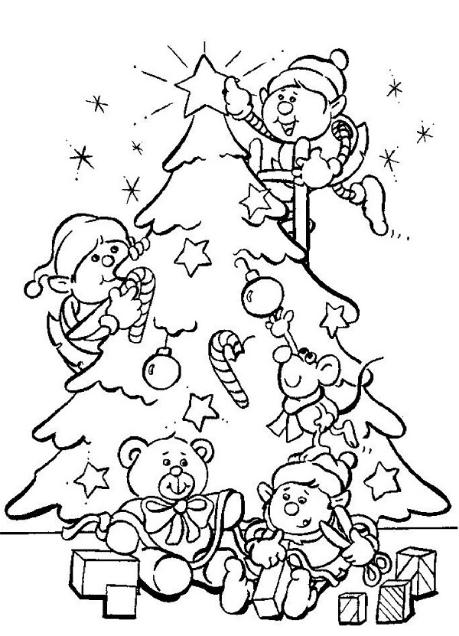 نقاشی درخت کریسمس واقعی