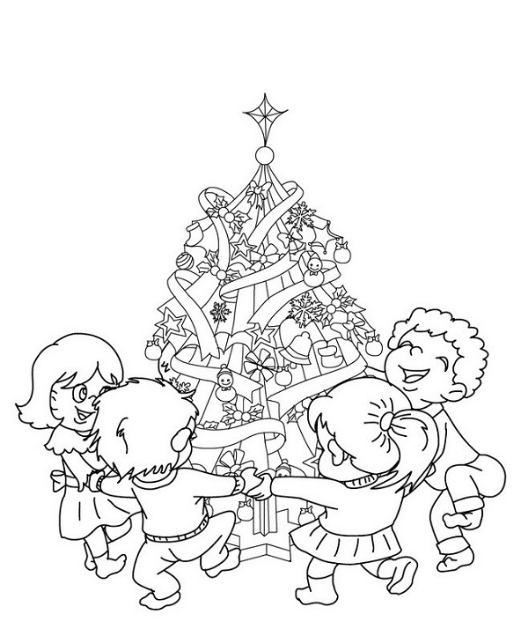 نقاشی درخت کریسمس واقعی