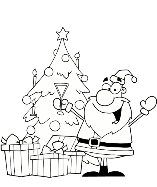 نقاشی درخت کریسمس واقعی