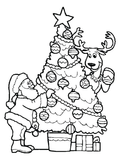 نقاشی کریسمس | نقاشی درخت کریسمس | نقاشی بابا نوئل