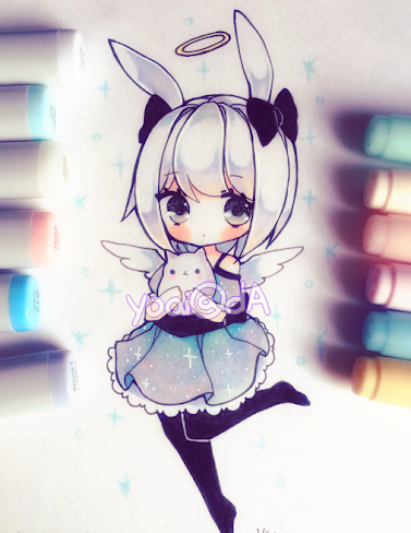 نقاشی دخترانه زیبا و آسان رنگی