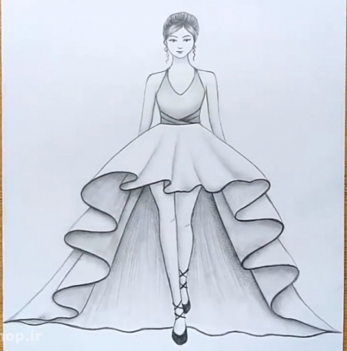 نقاشی دخترانه زیبا و آسان رنگی