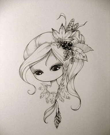نقاشی دخترانه زیبا و آسان رنگی