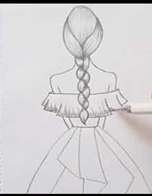 نقاشی دخترانه زیبا و آسان رنگی