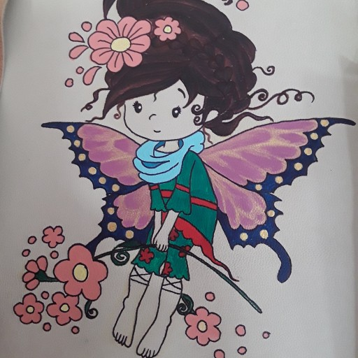 نقاشی دخترانه زیبا و آسان رنگی