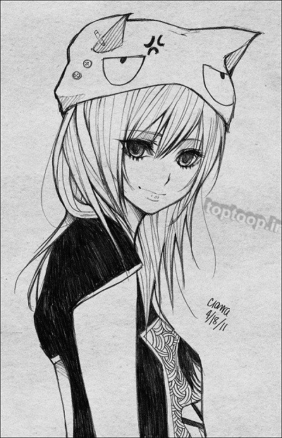 نقاشی دخترانه زیبا و آسان رنگی