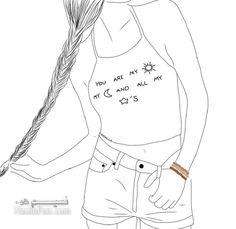 نقاشی دخترانه زیبا و آسان رنگی