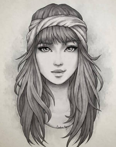 نقاشی دخترانه زیبا و آسان رنگی