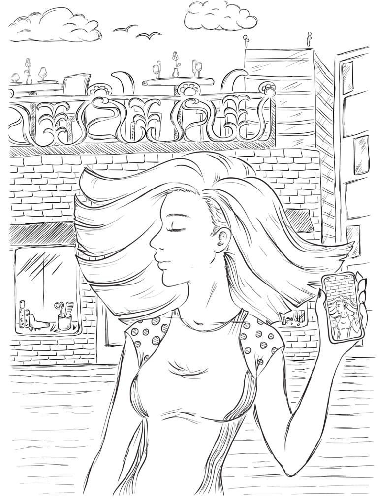 نقاشی دخترانه زیبا و آسان رنگی