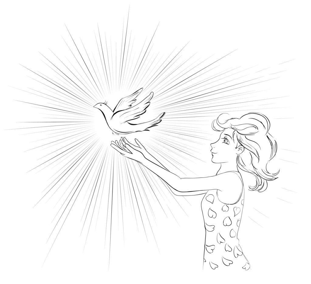 نقاشی دخترانه زیبا و آسان رنگی