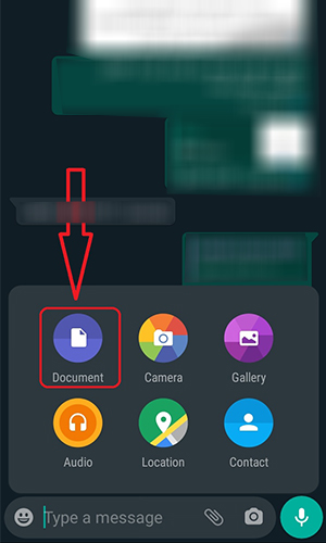 ارسال عکس به صورت فایل در واتساپ