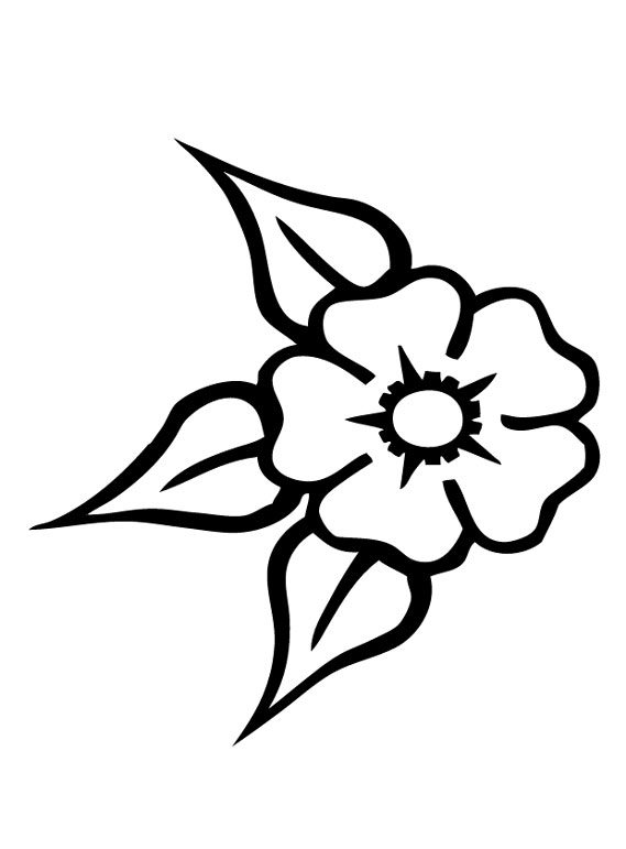 نقاشی گل 50 طرح گل برای رنگ آمیزی کودکان