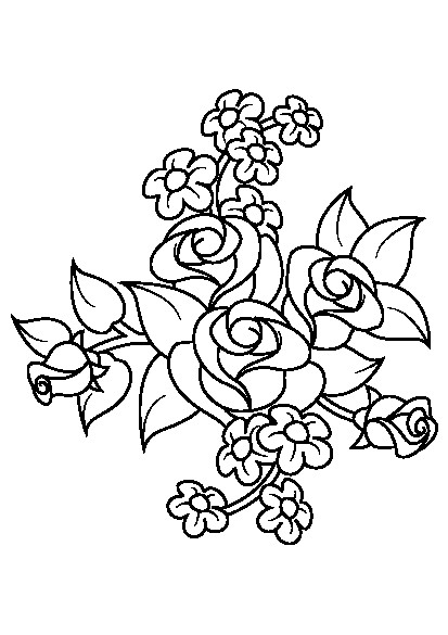 نقاشی گل / نقاشی گل یاس / نقاشی گل برای حاشیه / نقاشی گل محمدی / نقاشی و رنگ آمیزی گل