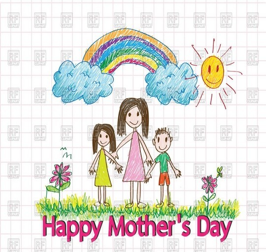 نقاشی روز مادر / نقاشی با موضوع مادر / نقاشی برای مادر / نقاشی تبریک روز مادر