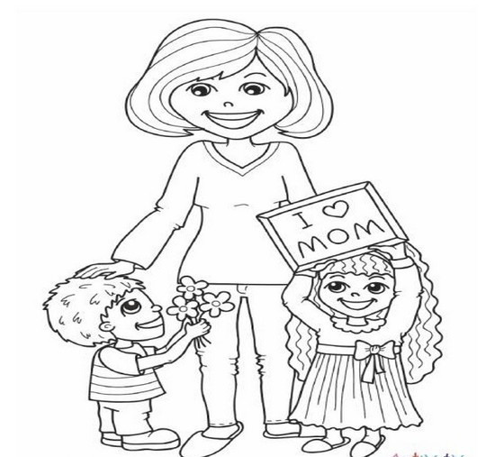 نقاشی روز مادر / نقاشی با موضوع مادر / نقاشی برای مادر / نقاشی تبریک روز مادر