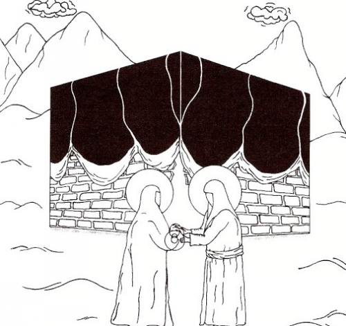 نقاشی امام علی / نقاشی حضرت علی / نقاشی با موضوع تولد حضرت علی / نقاشی ولادت امام علی (ع)