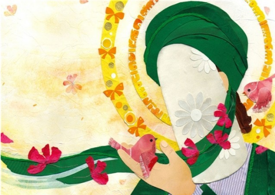 نقاشی مبعث / نقاشی عید مبعث  / نقاشی کودکانه مبعث / نقاشی پیامبری حضرت محمد / نقاشی حضرت محمد