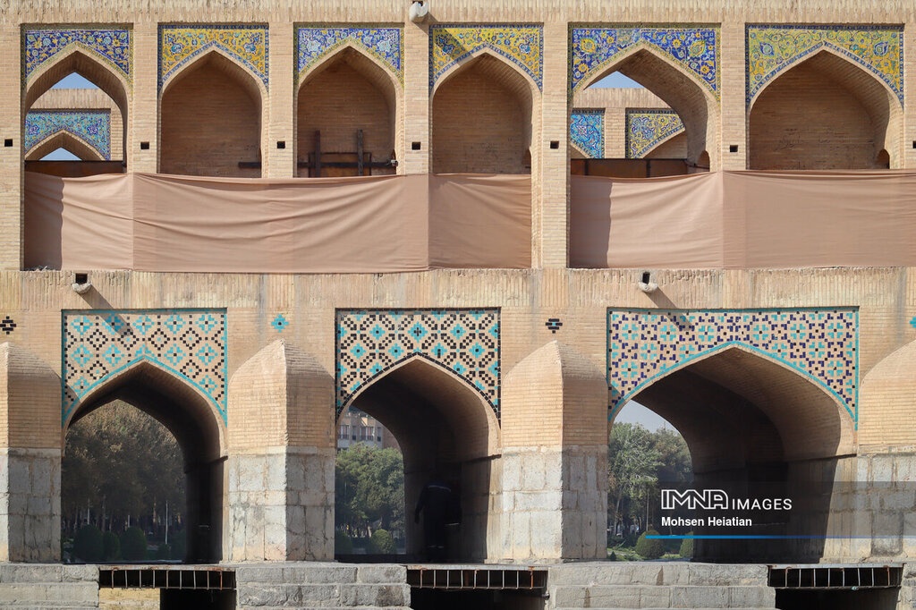 چهره پل خواجو توسط شهرداری اصفهان دستکاری شد / تصاویر جدید پل خواجو 