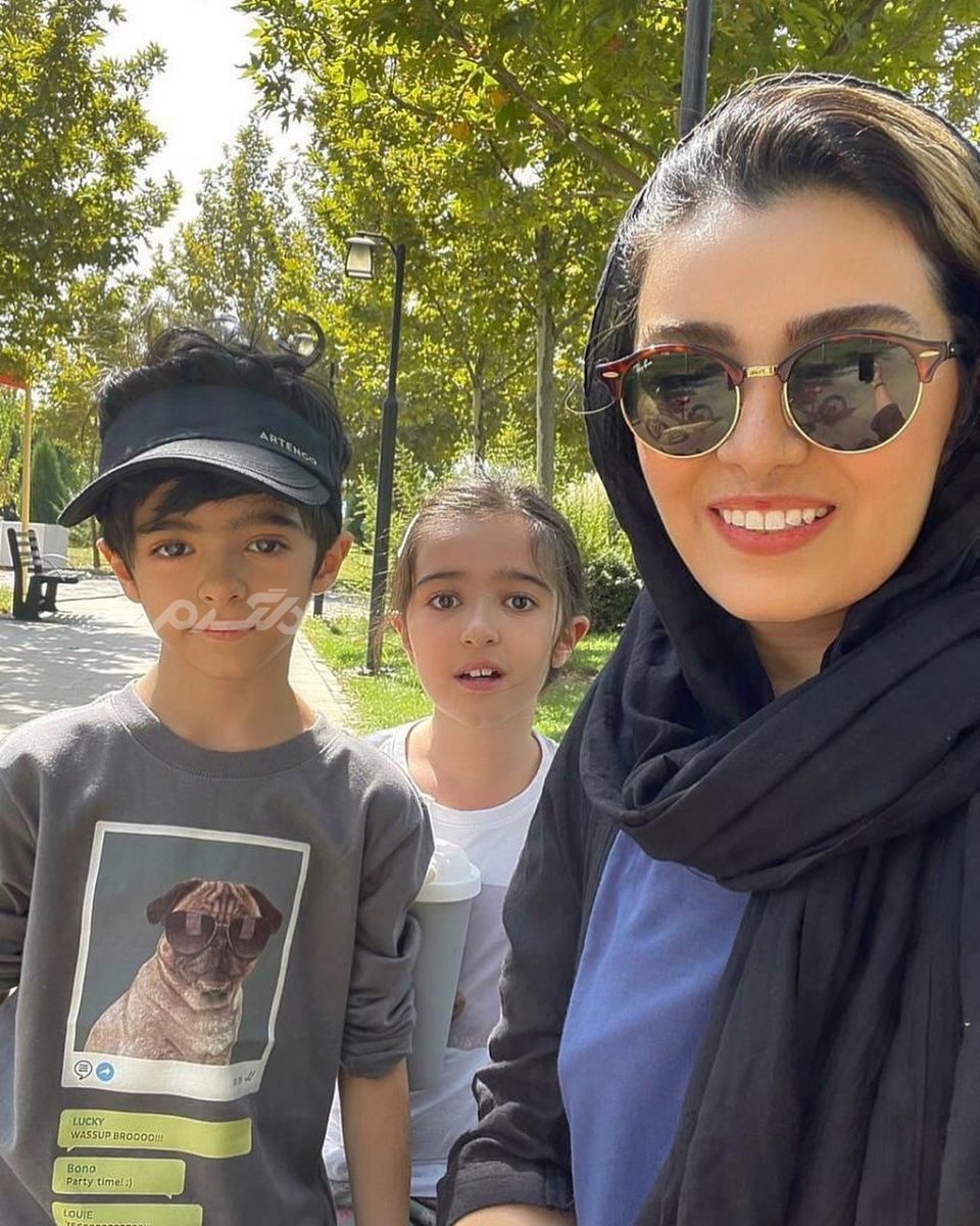 دور دور همسر مجید صالحی و دو قلوهایش حنا و آروین !!