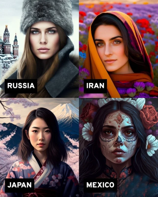 اگر کشورها زن بودند چه شکلی بودند ؟!!