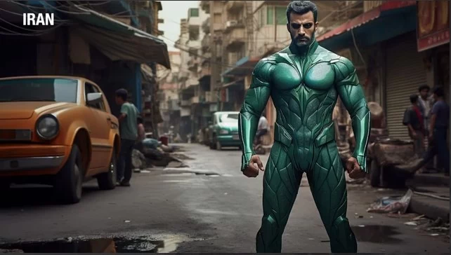 ابرقهرمان ایرانی و سایر کشورها توسط هوش مصنوعی ترسیم شد