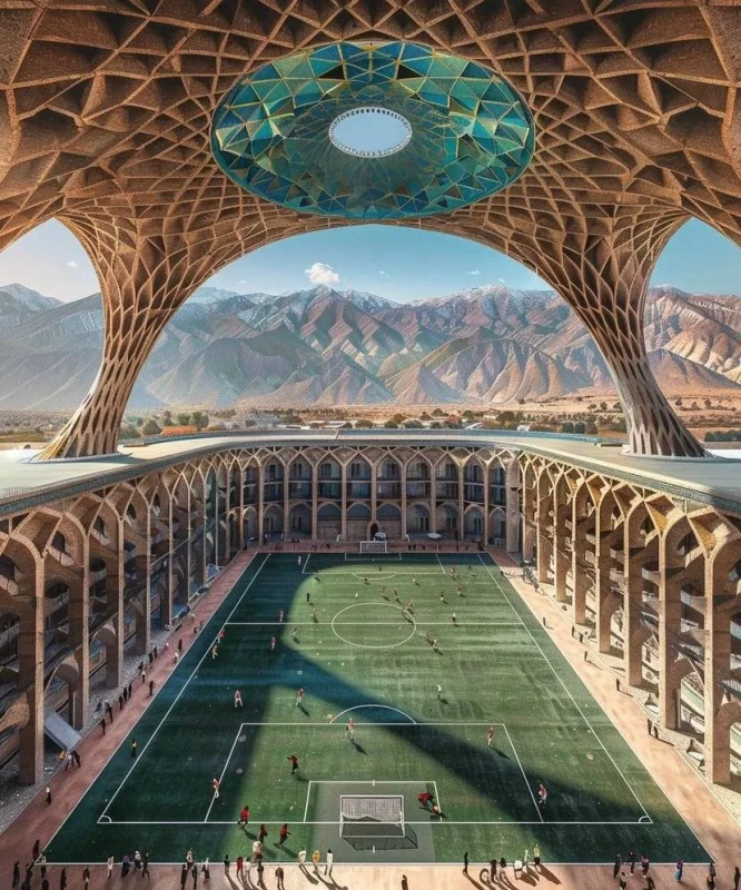 تصاویر / ورزشگاهی با معماری ایرانی