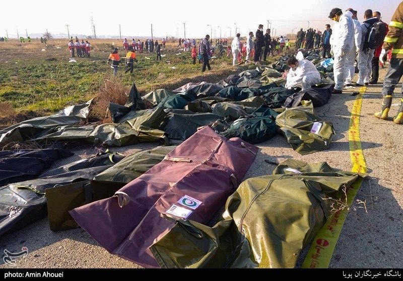 تصاویری از پیکر جان باختگان سقوط هواپیمای اوکراینی