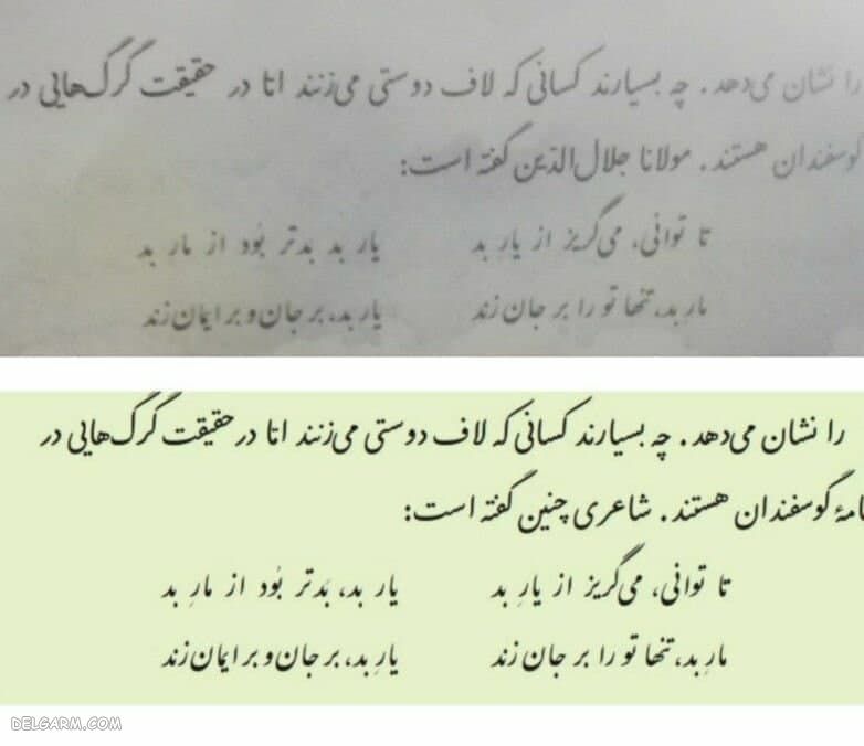 مولانا در کتاب فارسی نهم
