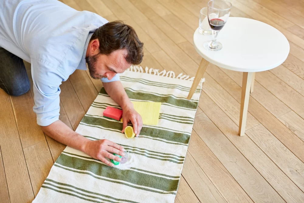 شستشوی فرش در منزل جهت از بین بردن ویروس و باکتری فرش