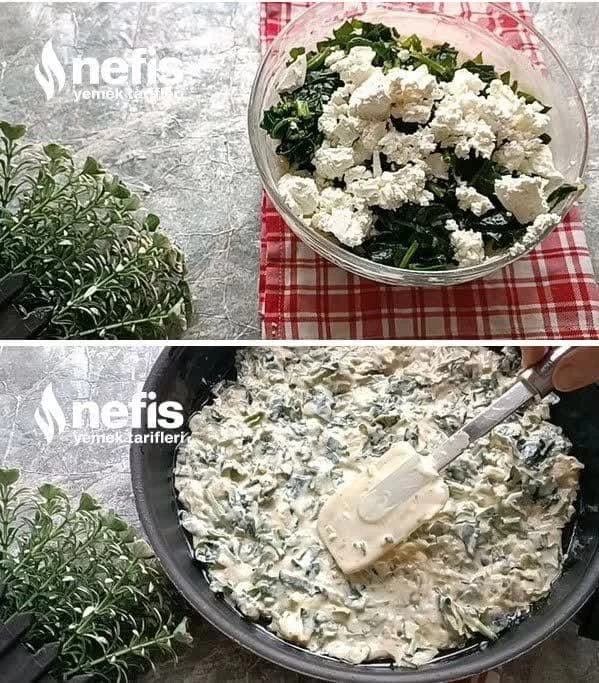 مواد اولیه برای بورگ اسفناج