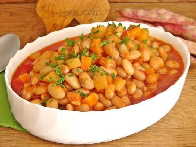 پوستر خوراک لوبیا با روغن زیتون