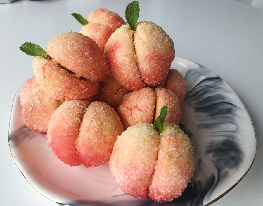 طرز تهیه کوکی هلویی با کرم کاستارد