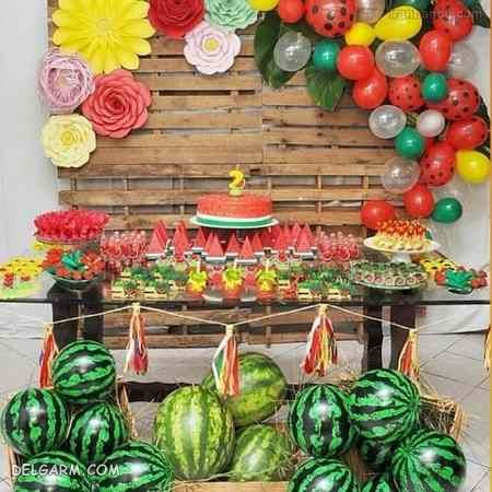 تزیین زیبای سفره شب یلدا برای مدارس