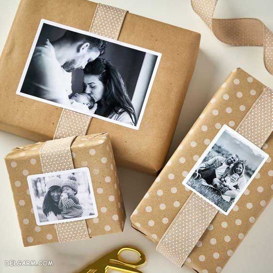 تزئین کادوی روز مادر با استفاده از عکس