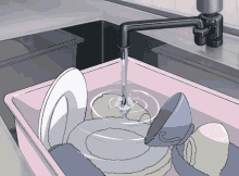 گیف ظرف شستن