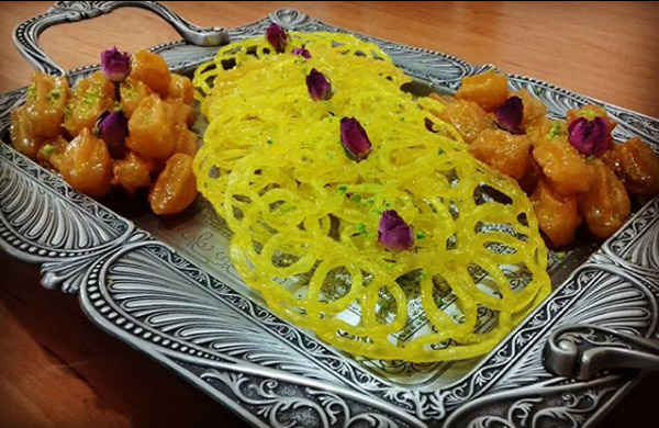 مدل چیدمان زولبیا و بامیه