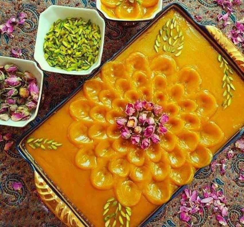 مدل تزیین حلوا سفره افطار