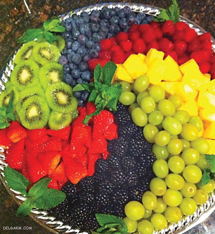 طرز چیدن ظرف میوه