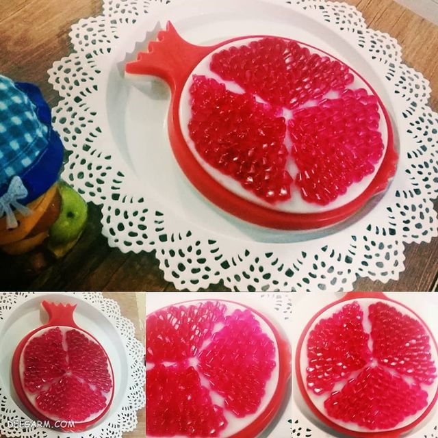 ژله به شکل انار برای شب یلدا