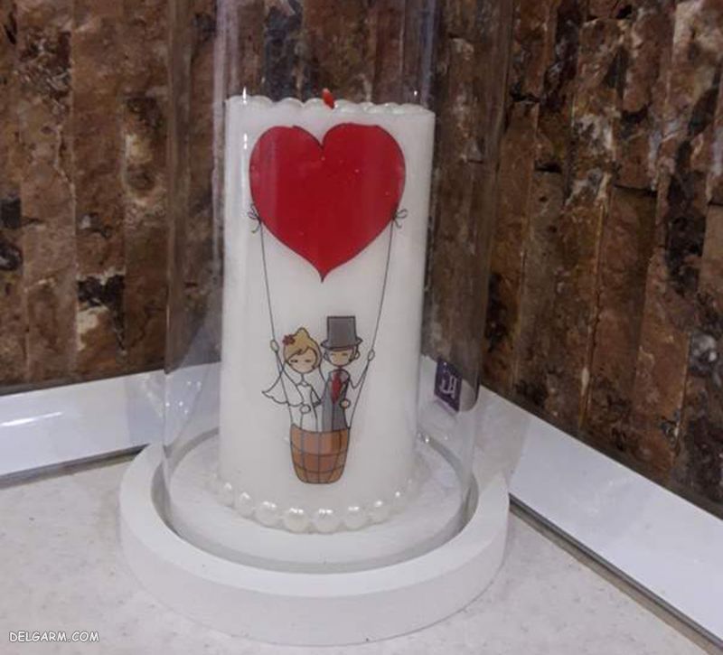 شمع طرح عاشقانه