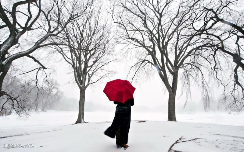 مدل ژست عکس غمگین در برف