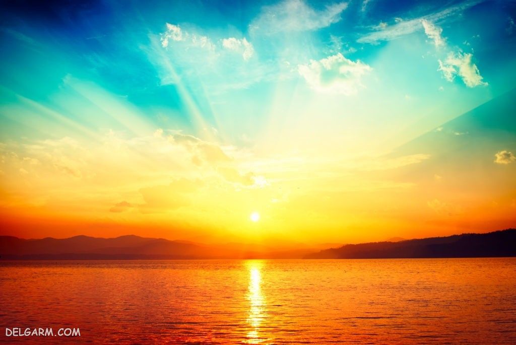 عکس طلوع خورشید طبیعی