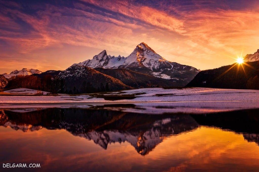 عکس طلوع خورشید طبیعی