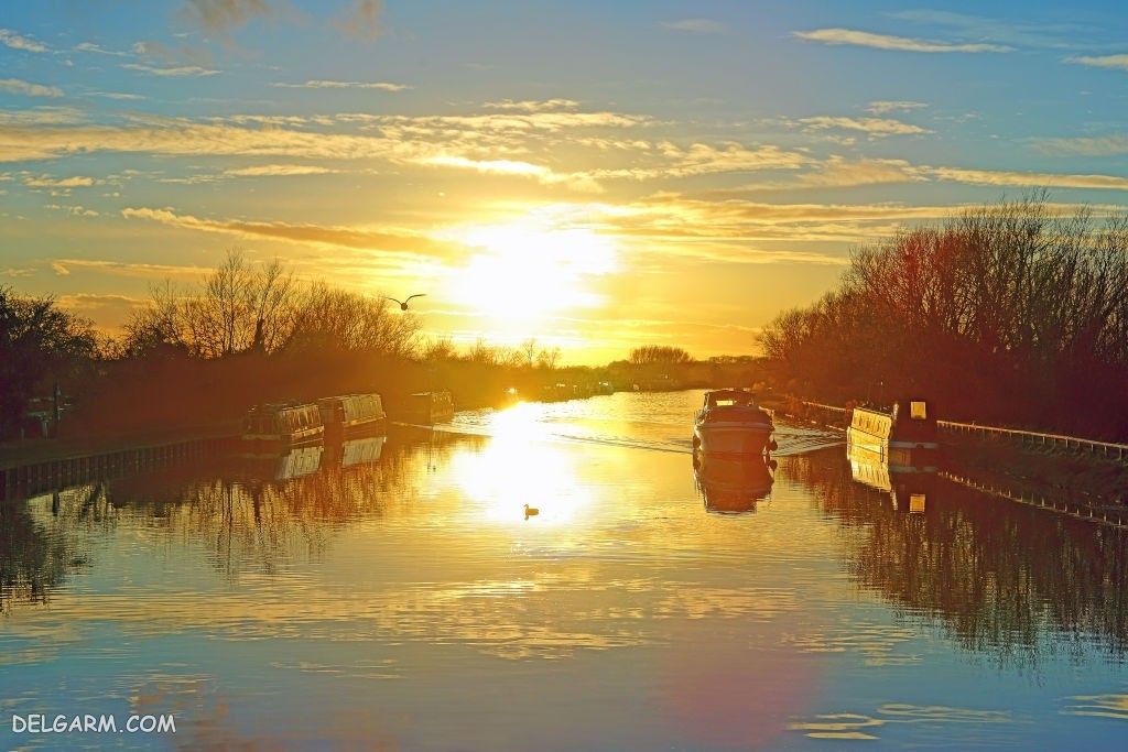 عکس طلوع خورشید طبیعی