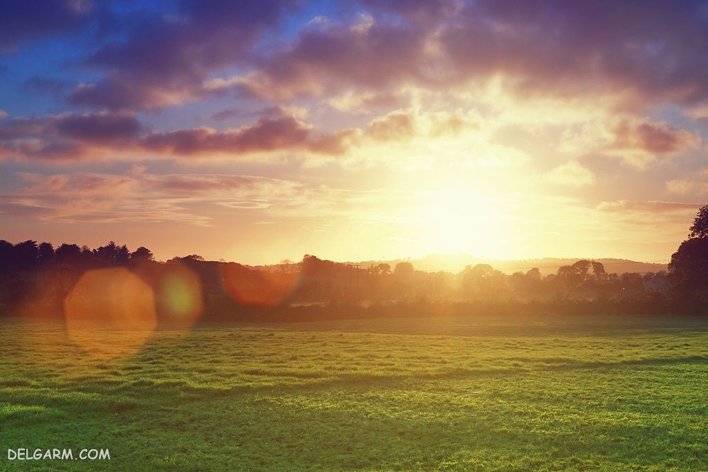 عکس طلوع خورشید طبیعی