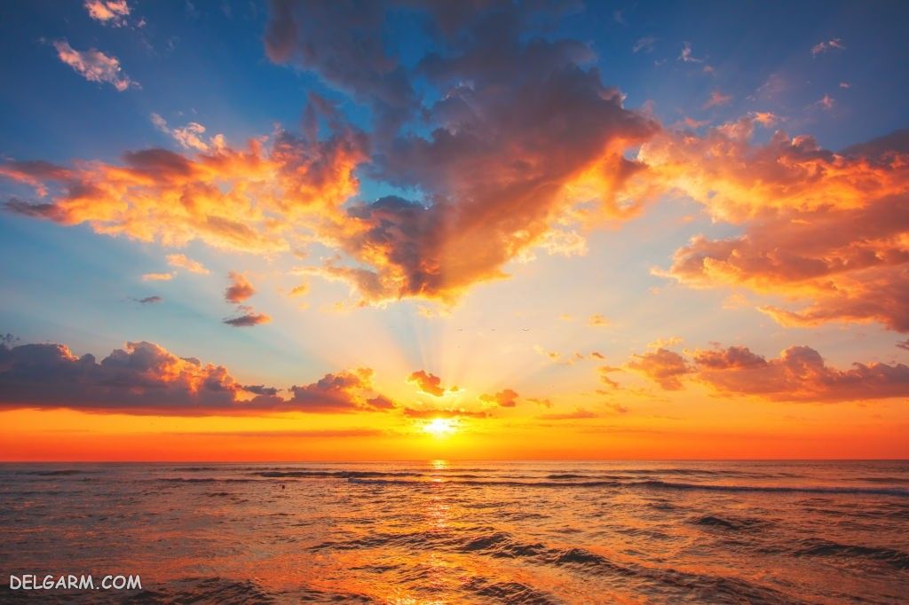 عکس طلوع خورشید طبیعی